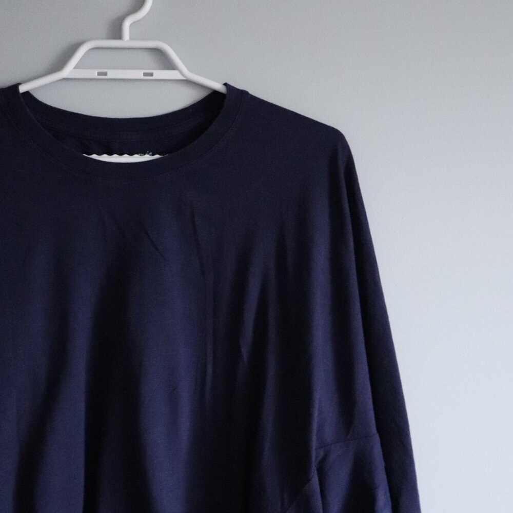 Aerie Women's Blue XS Slouchy‎ Oversized Lightweight Cotton Relaxed T-Shirt Top - Picture 5 of 12